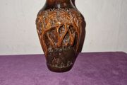 Vintage hand carved Wooden Elephant vase