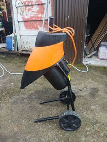 Tree branch shredder.