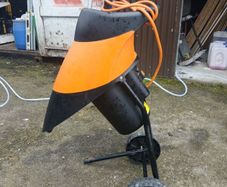 Tree branch shredder.