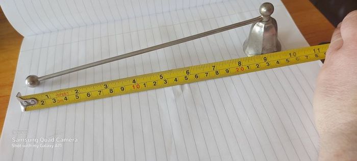 Candle metal snuffer ,,good patina for its age ,sold as seen