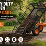 Heavy Duty Garden Dump Cart 399kg Metal Utility Wagon with Dump Function Image 2