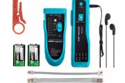 9 in 1 Network Cable Tester with Battery,Wire Tracker RJ45 RJ11 LAN Cable Toner Telephone Line Finder Cat5 Cat6 Ethernet Cable Tracer Kit Sensitivity-Adjust Continuity-Check for Cable Collation