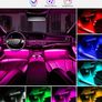 Interior Car Lights, Govee Car LED Strip Light Upgraded Two-Line Design Waterproof 4pcs 48 LED APP Controlled Lighting Kits, Multi DIY Colour Music Under Dash Car Lighting with Car Charger, DC 12V Image 8
