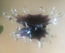 Glass dish splash design (approx 8 inches in width 2 inches high)