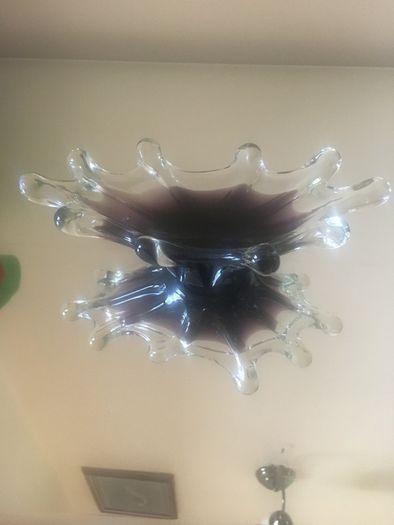 Glass dish splash design (approx 8 inches in width 2 inches high)