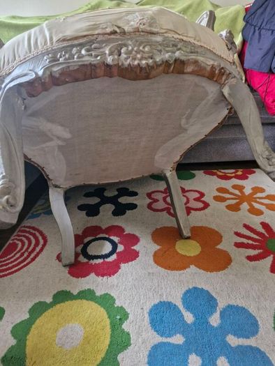 Beautifully carved chair requiring reupholstering