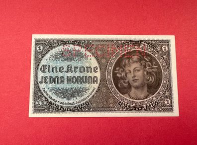 Bohemia & Moravia  1 Koruna. 1940. Perforated Specimen  Pick. 3s.  ( Uncirculated )