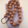 Antique Venetian Style Orange Millefiori & Chevron Glass Beads Strands Necklace Image 9