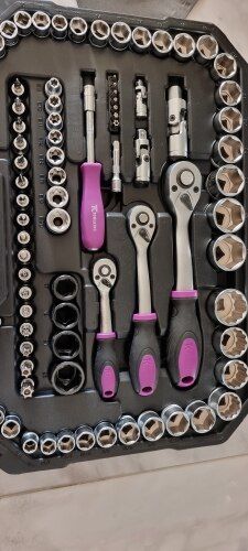 BRAND NEW Multifunction 120Pcs CR-V Auto Repair Tool Box Set Torque Ratchet Wrench Combo Tools Kit