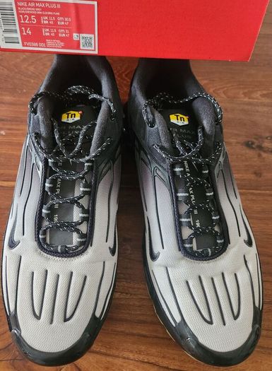 Nike Air Max Plus III - Men's / Women's Rubber Shoes - Black / Smoke Grey - Size EUR 47 / UK 11.5