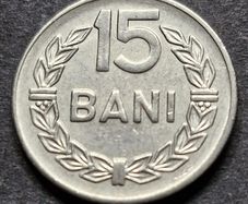 1966 Romania 15 Bani coin