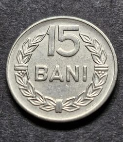 1966 Romania 15 Bani coin