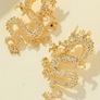 Golden Dragon Earrings Intricate & Bold Image 3