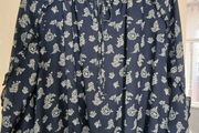 Navy print blouse