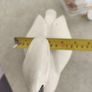 Vintage Folk Art Solid Wood Swan Figure Hand Carved & Painted with Glass Eyes Image 3