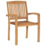 Stacking Garden Chairs 8 pcs Solid Teak Wood Image 5