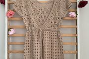 Crochet top/tunic /beachwear 100% cotton size large 12/14