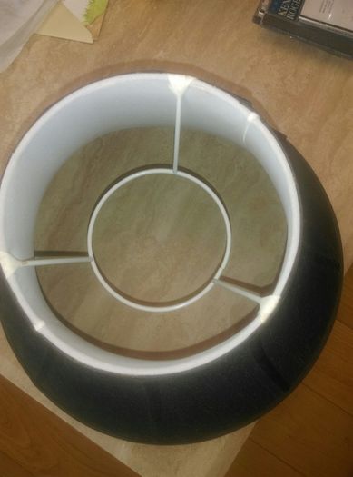 Large black lampshade