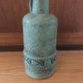 Stunning and Rare Vintage Mid Century West Germany Pottery Lidded and Single-Handled Decanter Bottle in Olive Green with Fish and Cross Symbols by Streuler, Pre 1960's Image 6