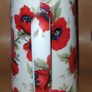 ShannonBridge Potteries Large Jug/vase with Red Poppies Pattern, H 17,5 cm Image 5