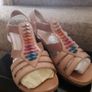 Sandals/Wedge Heeled Multicolour Leather Sandals .. Size: 5 UK .. 38  EU .. Price Drop .. Updated 20/07/22 Image 5