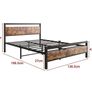 Double Bed Frame with Wooden Headboard,Heavy Duty Image 7