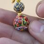 Handmade Afghani Design Colorful Enamel Drop Earrings Image 4