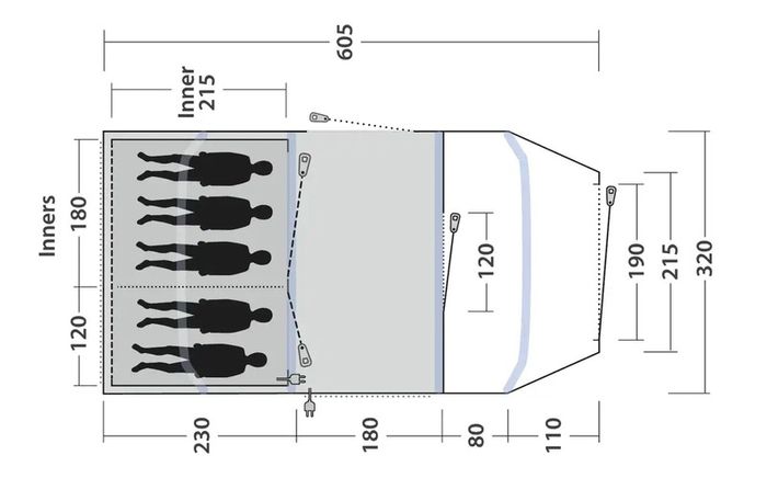 Outwell Hornet 5 Air Beam Tent New