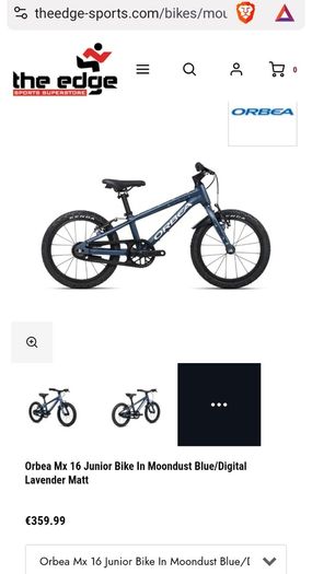 Orbea MX 16 Junior Mountain Bike Turquoise Blue