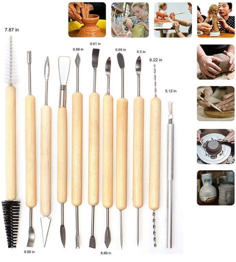 61pcs Ceramic Tools Clay Sculpting Set, Polymer Clay Tools Clay Sculpting Tools, Pottery Carving Tool for Engraving Modeling Embossing Shaping Art DIY (FREE POSTAGE)
