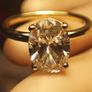 Bargain 14ct Yellow Gold Oval Brilliant Lab Grown 2ct Diamond Solitaire Ring Image 7
