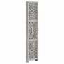Hand carved 3-Panel Room Divider Grey 120x165 cm Solid Mango Wood Image 3