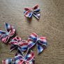 Christmas mini bows - red blue beige Image 2