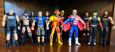 WWE Mattel & Jakks Pacific Wrestling Figures - Collection of 13