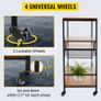 BRAND NEW 3-Tier Bar Wine Rack Serving Cart on Wheels Commercial Kitchen Food Truck Serving Buffet Sideboard Rack Glass Holder Home Image 6