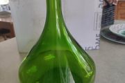 Unique Shaped Green Glass Bottle  Great Condition, No Chips or Crack, Green Wine Bottle,