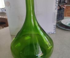Unique Shaped Green Glass Bottle  Great Condition, No Chips or Crack, Green Wine Bottle,