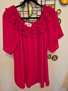 Stunning Joseph Ribkoff Lipstick Red Top - Style 191243, Size 10