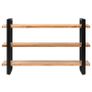 Sideboard with 3 Shelves 120x40x75 cm Solid Acacia Wood Image 3