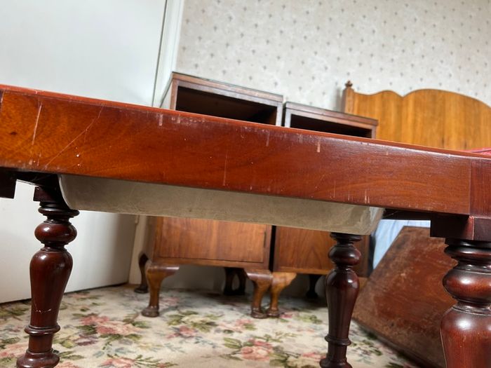 Victorian Mahogany table porcelain baby bath/bidet