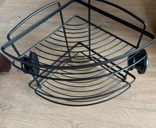 Black Metal Corner Shower Shelf