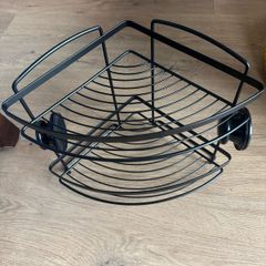 Black Metal Corner Shower Shelf