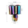 1PCS 2.5" Inlet Car Auto Exhaust Muffler Tip Stainless Steel Dual Pipe Trim Modified Car Rear Tail Throat Liner For Most Cars Image 2