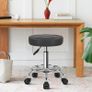 NEW SALE PU Leather Round Rolling Stool Swivel Height Adjustment Home Office Stool Drafting Lab Kitchen Massage Stools with wheels Office Chair Image 5