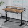 Standing Desk, Electric Height Adjustable Desk with 3 AC Outlets & 2 USB Ports, 120 x 60 cm Stand Up Desk with 2 Drawers Image 8