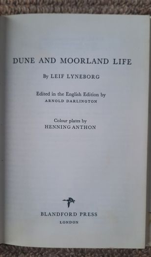 Vintage 'Dune and Moorland Life by Leif Lyneborg
