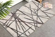 Area Rugs Living Room Rugs Bedroom Rug Modern Short Pile Rugs Artistic Bohemian Rugs Abstract Geometric Straight Line Pattern Carpets Non-slip Large Rug MULTIPLE COLOURS AVAILABLE (FREE POSTAGE)