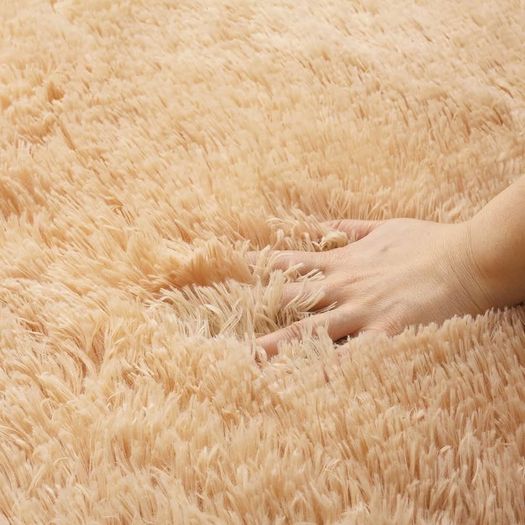 Round Rugs for Bedrooms Fluffy Living Room Circle Area Rug Soft Shaggy Carpet for Kids Room Floor Mat (Grey, 80cm)