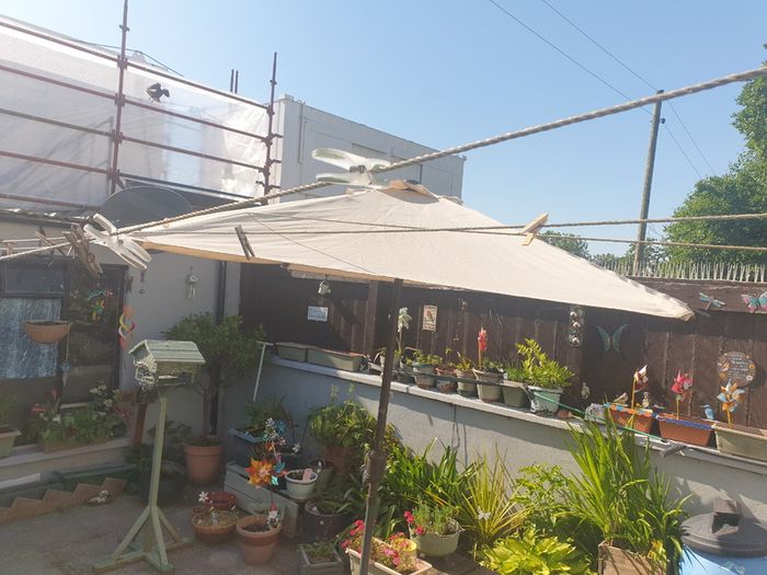 Cream Parasol & Pole For Sale Here