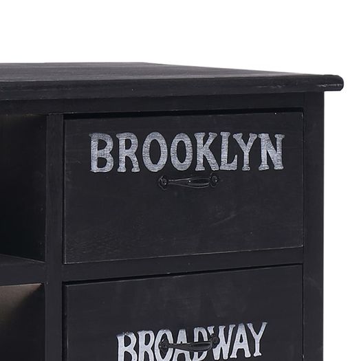 TV Cabinet Black 115x30x40 cm Wood
